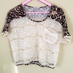 Charlotte Russe Cheetah Print Top